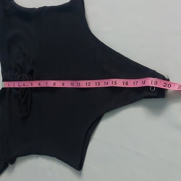 SO goods for life could Bow one tie front short sleeve Women's bodysuit size L‎ - Picture 6 of 9